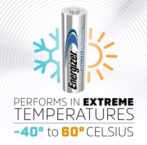 Pila de Litio Energizer 1,5v. Temperaturas extremas