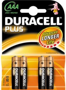 Pilas alcalinas Duracell LR03 (AAA)